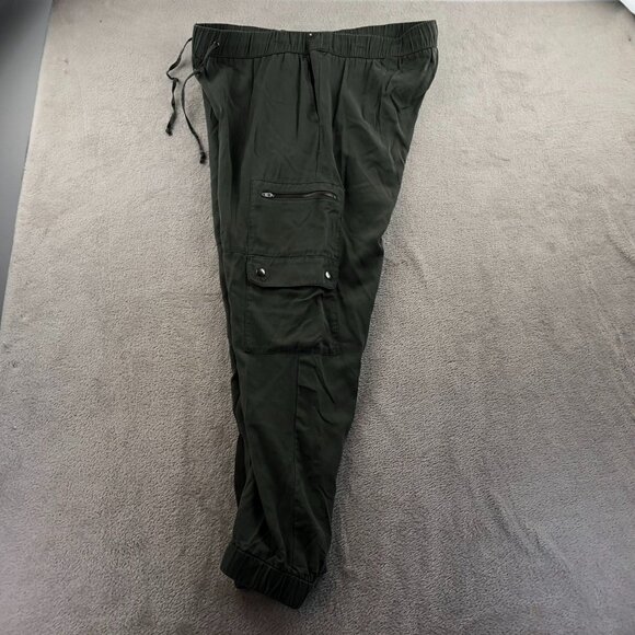 Banana Republic Mens Cargo Jogger Pants Large Green Pull On Drawstring Casual - Picture 14 of 16